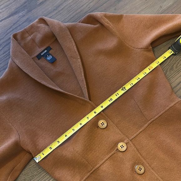 Alfani Brown Sweater Jacket Size Medium - Picture 4 of 6